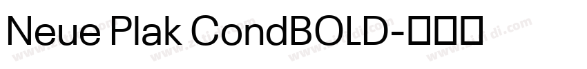 Neue Plak CondBOLD字体转换